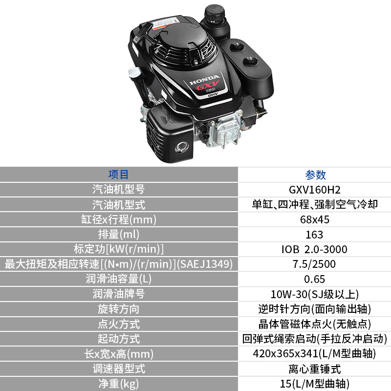 适用于本田gxv160动力冲程汽油草坪机手推割草机自走割草机
