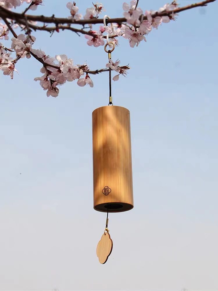 风铃日式复古和弦竹木寺院冥想四季多巴胺聆心风铃及配件