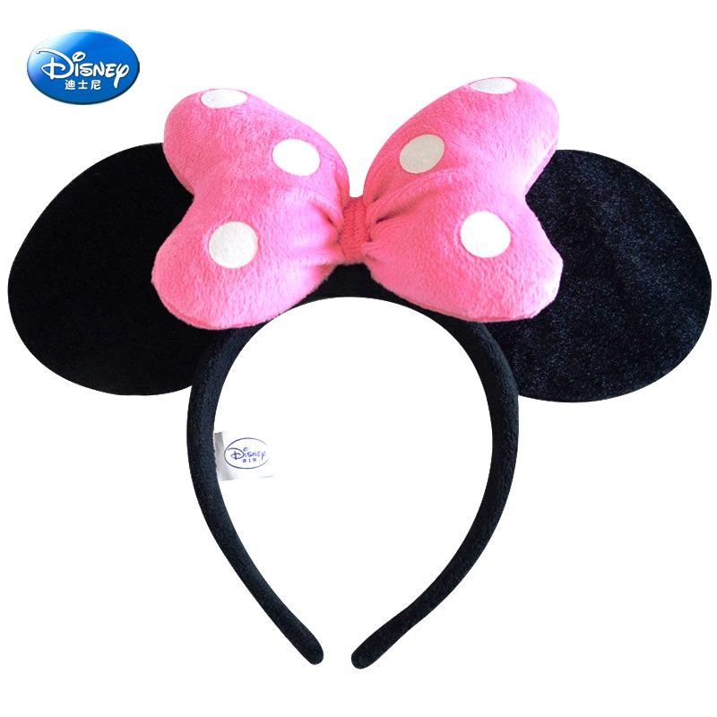 正品迪士尼米奇发箍米妮蝴蝶结头箍米老鼠大耳朵成人儿童卡通发饰