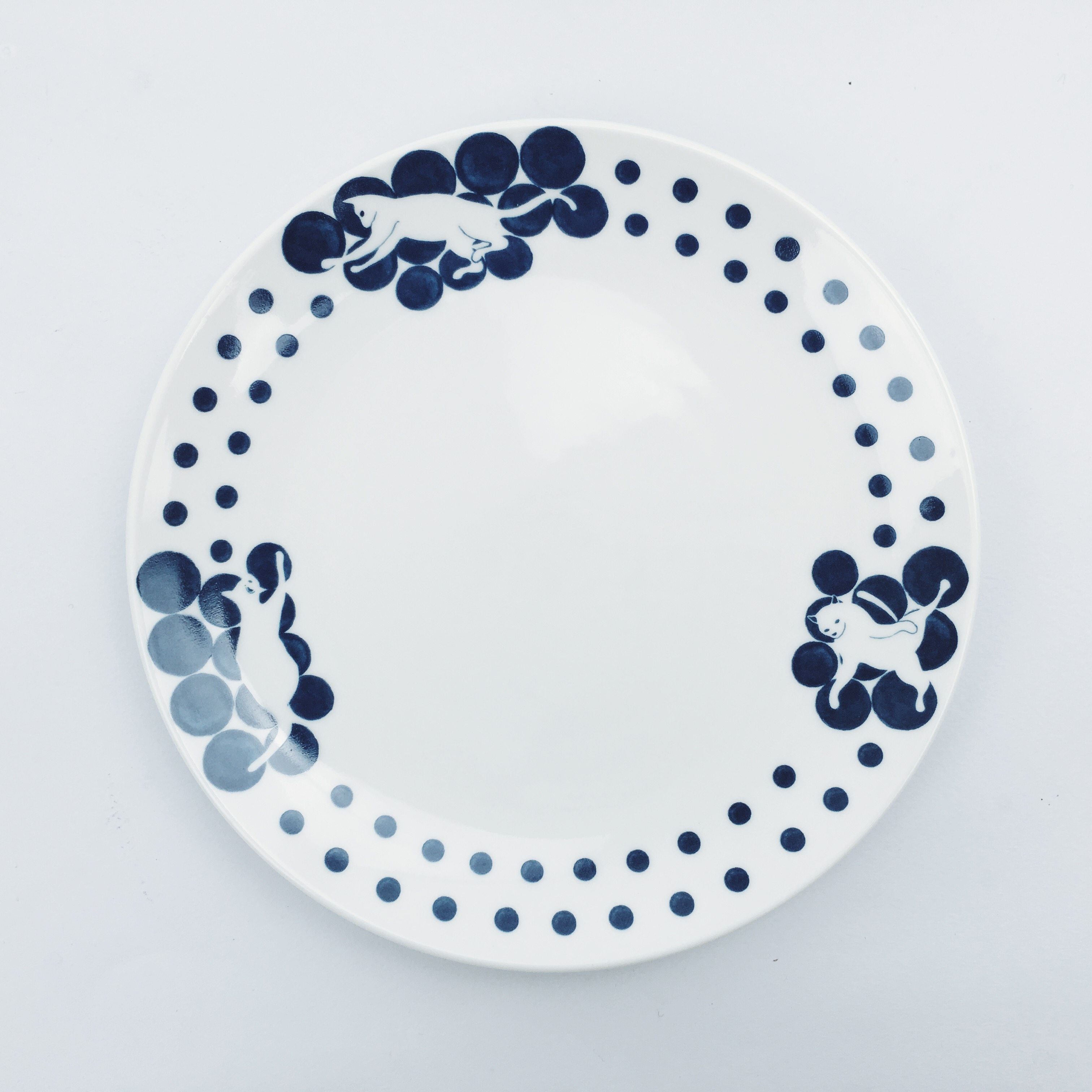 现货日本李茶德引荐只是zishi茶碟点心小菜白纹瓷碟