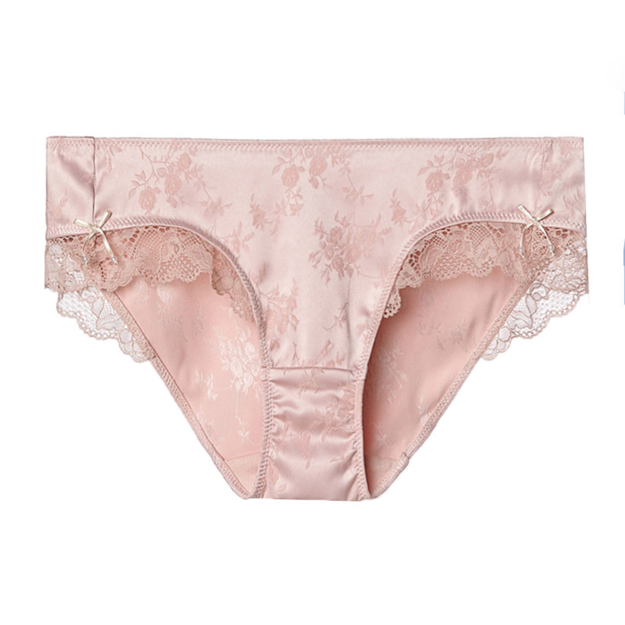 夏娃的诱惑恬美组粉红色性感平角裤中腰女士蕾丝平角内裤