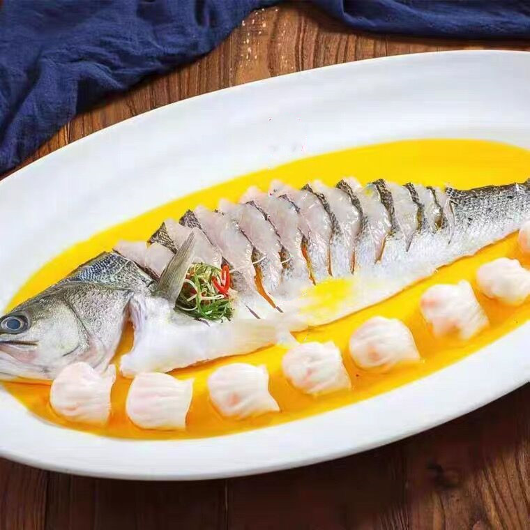 鲈鱼冯味功夫鱼30包700g腌制速冻花刀整条清蒸半成品水产