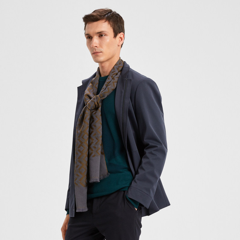 预售劲霸男装奥莱男士中长茄克商务夹克防风外套夹克