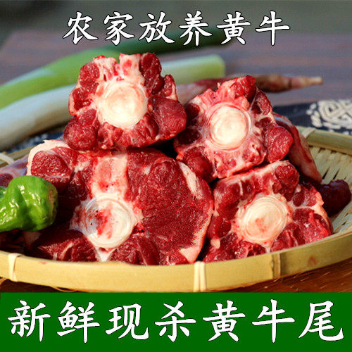 新鲜黄牛尾 放养黄牛肉牛尾500g 新鲜牛尾骨 牛尾巴 牛排新鲜现杀