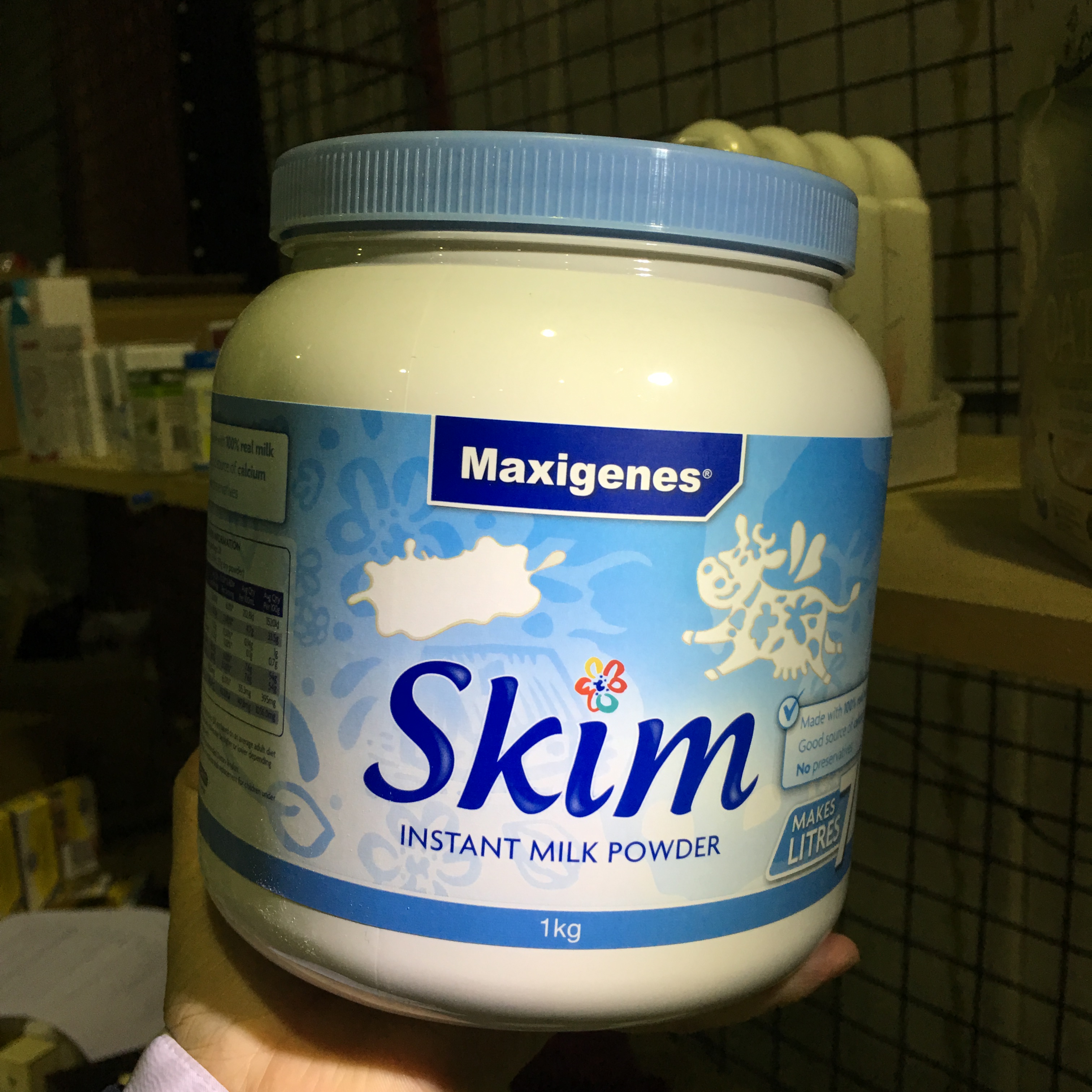 澳洲代购 maxigenes 美可卓 脱脂 奶粉 蓝妹子 儿童 孕妇 1kg