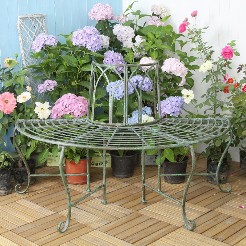 花园美式乡村铁艺半圆花架阳台庭院露台花店花架