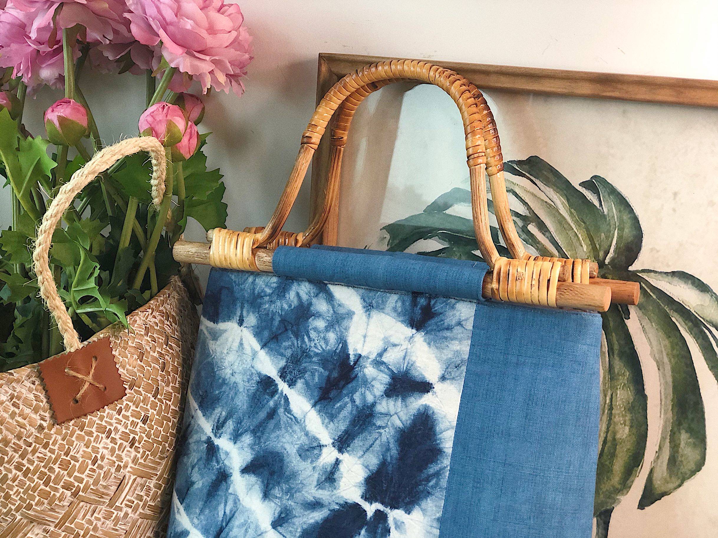 堇喜手作手工扎染复古国风汉服竹节包文艺2020女包