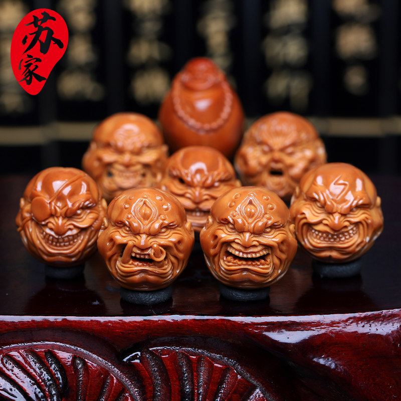 橄榄核手串新款山鬼恶僧佛爷核雕手把件大手工手链