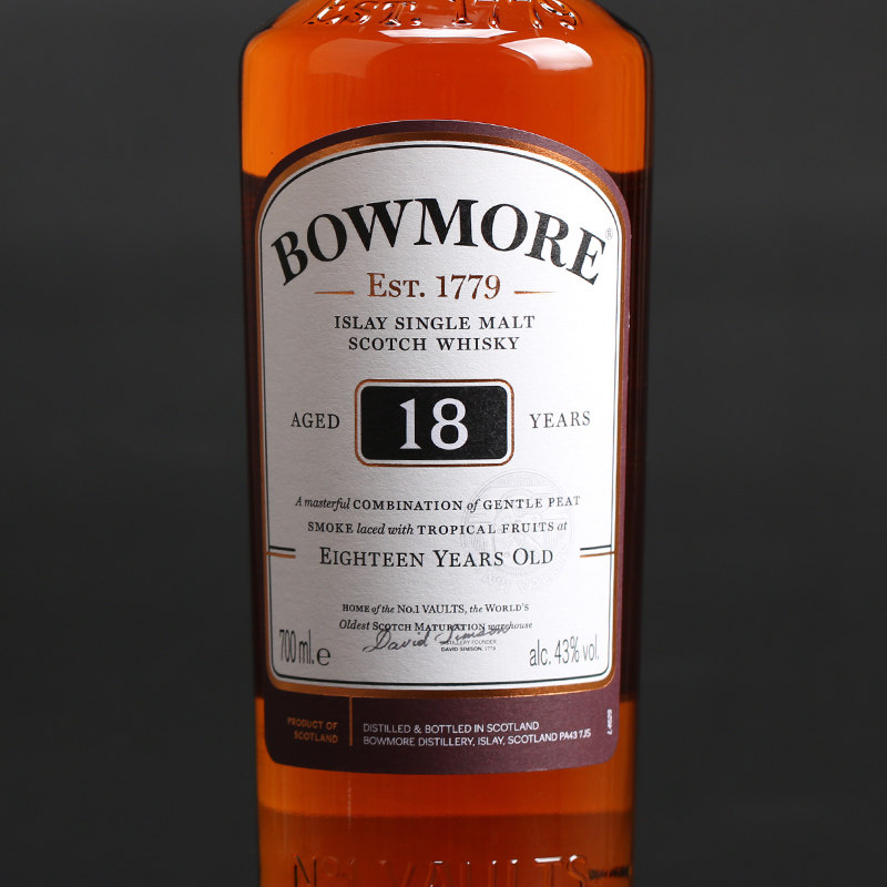 波摩18年单一麦芽威士忌 bowmore islay single malt 18y艾莱岛
