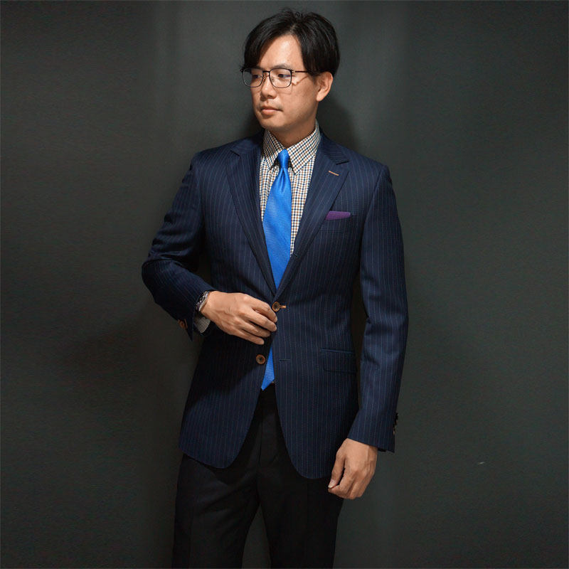 西服vbc维达意大利羊毛条纹婚礼定制多美1881西服