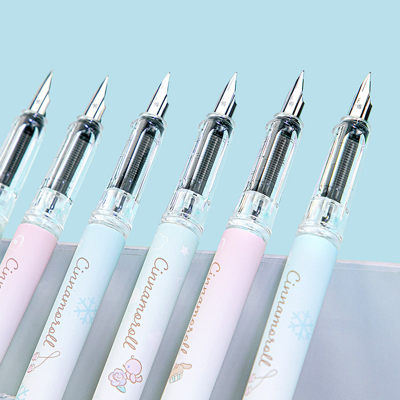 钢笔kinbor广博三丽鸥授权文具小学生练字可擦墨囊钢笔