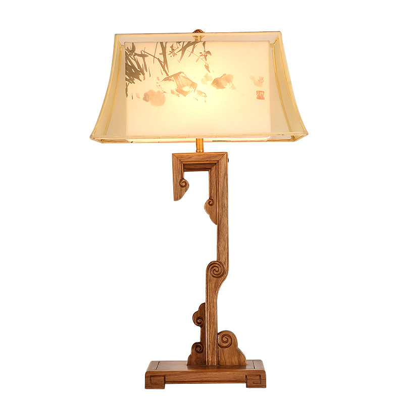 红木中式台灯仿古客厅书房卧室床头灯实木禅意装饰古典中国风台灯