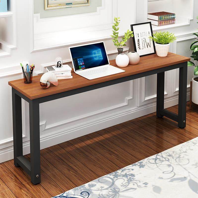 简约60cm家用卧室工作台长方形白色靠墙长桌桌子电脑桌