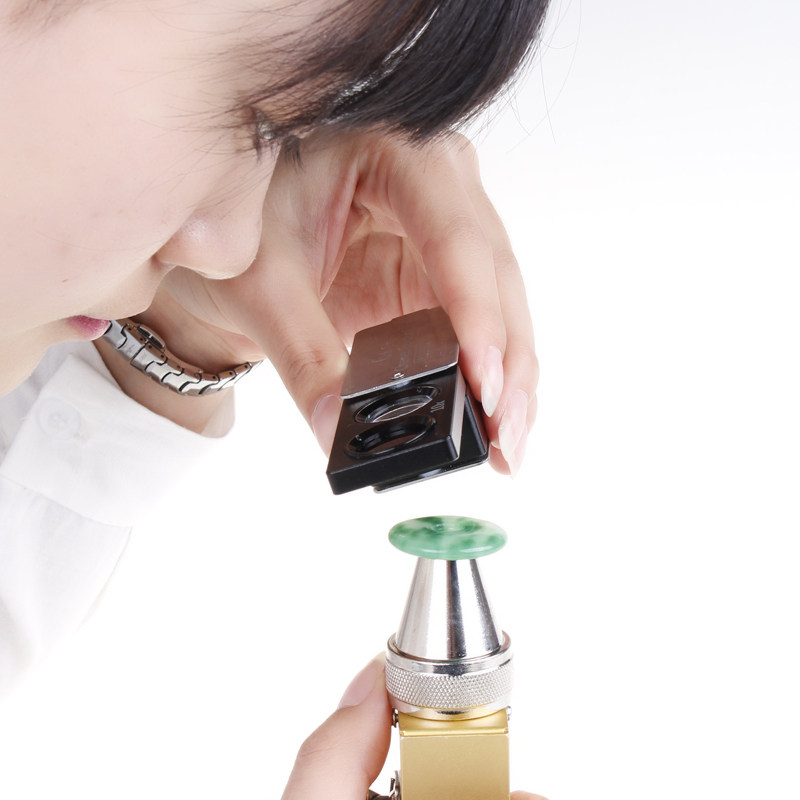 拜斯特玉石鉴定6代查尔斯滤色镜全金属80倍翡翠染色放大镜工具