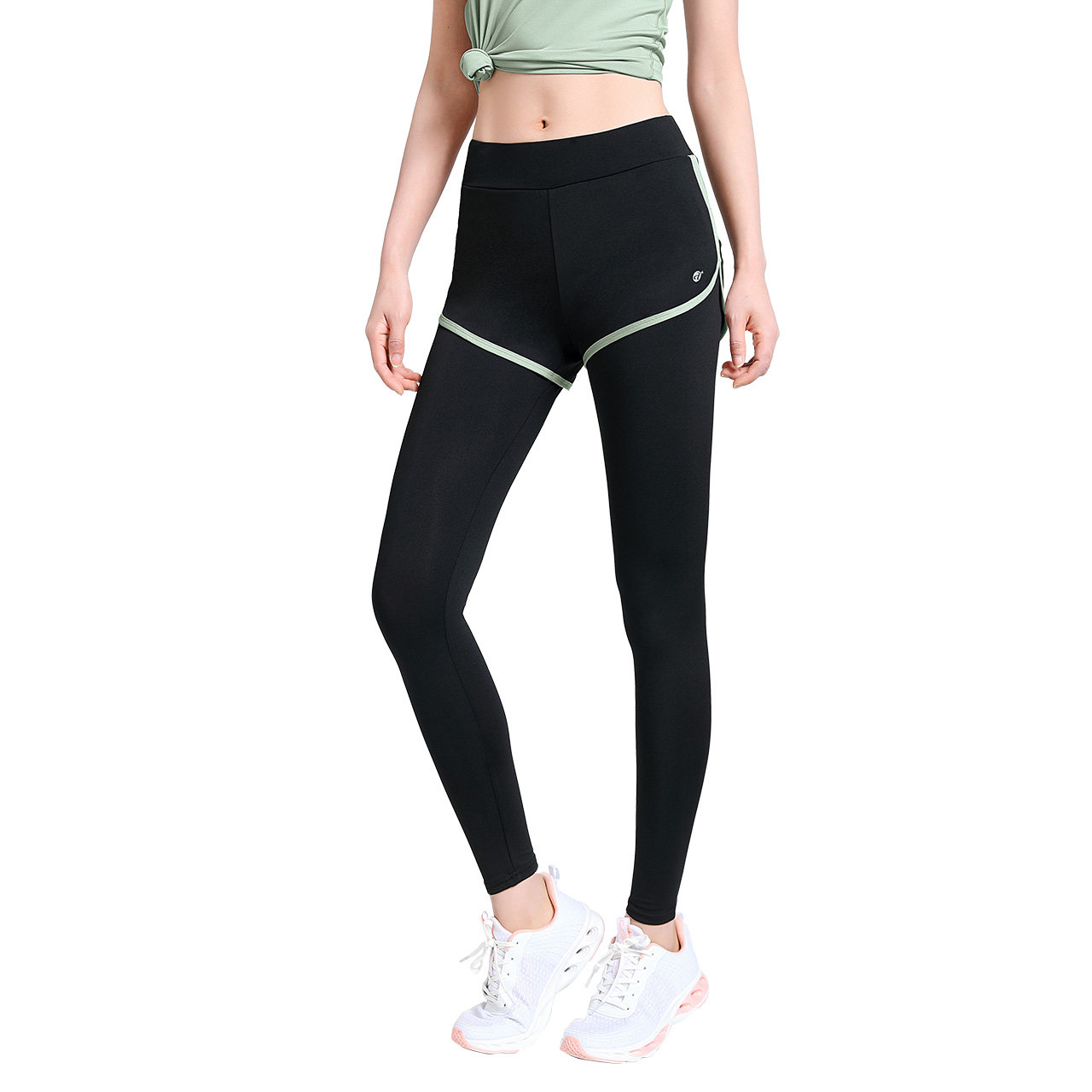 骆驼瑜伽裤女防晒夏季健身裤提弹力紧身裤假瑜伽长裤