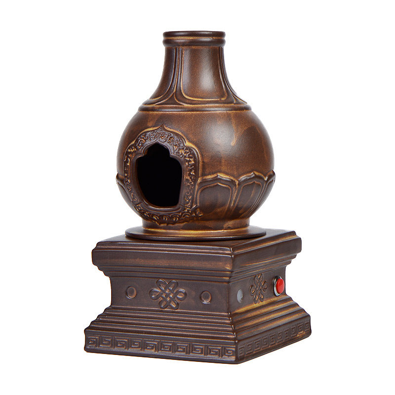 藏式烟供炉施食煨桑火禅意塔定时断电电子檀香香薰炉