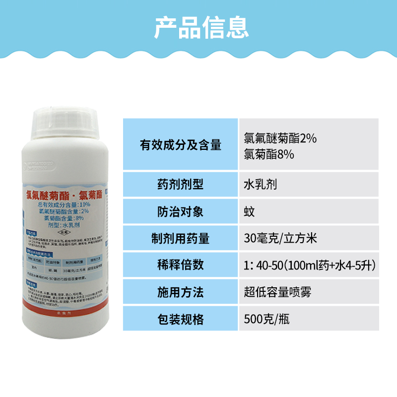 顺风氯氟醚菊酯氯菊酯杀虫剂水乳乳剂灭蚊蚊蝇杀虫剂卫生农药