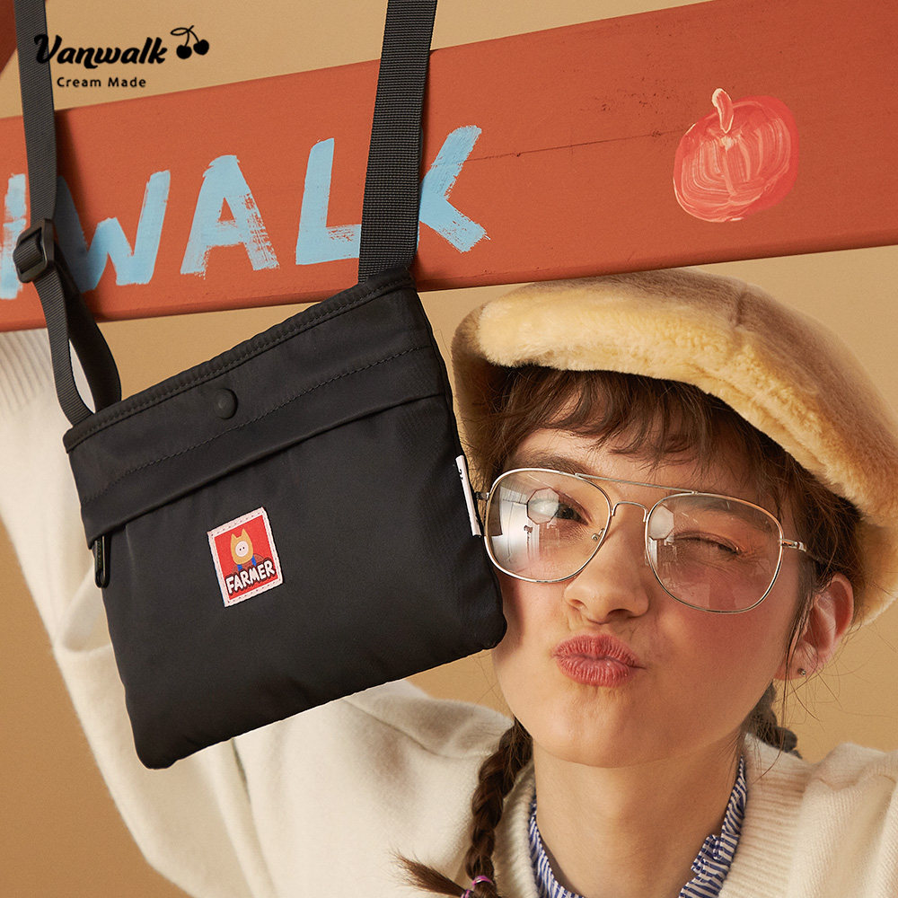 vanwalk2019新款斜挎小包单肩斜挎包休闲简约ins可爱女士包袋