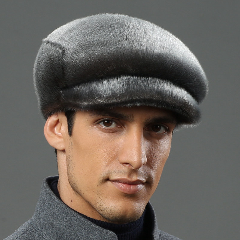 进口海豹皮帽子冬季整皮保暖水貂貂皮草帽东北帽子