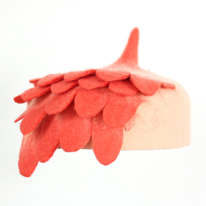 羊外婆的小女孩原创手工羊毛毡复古帽子创意女款乌鸦帽【定制】