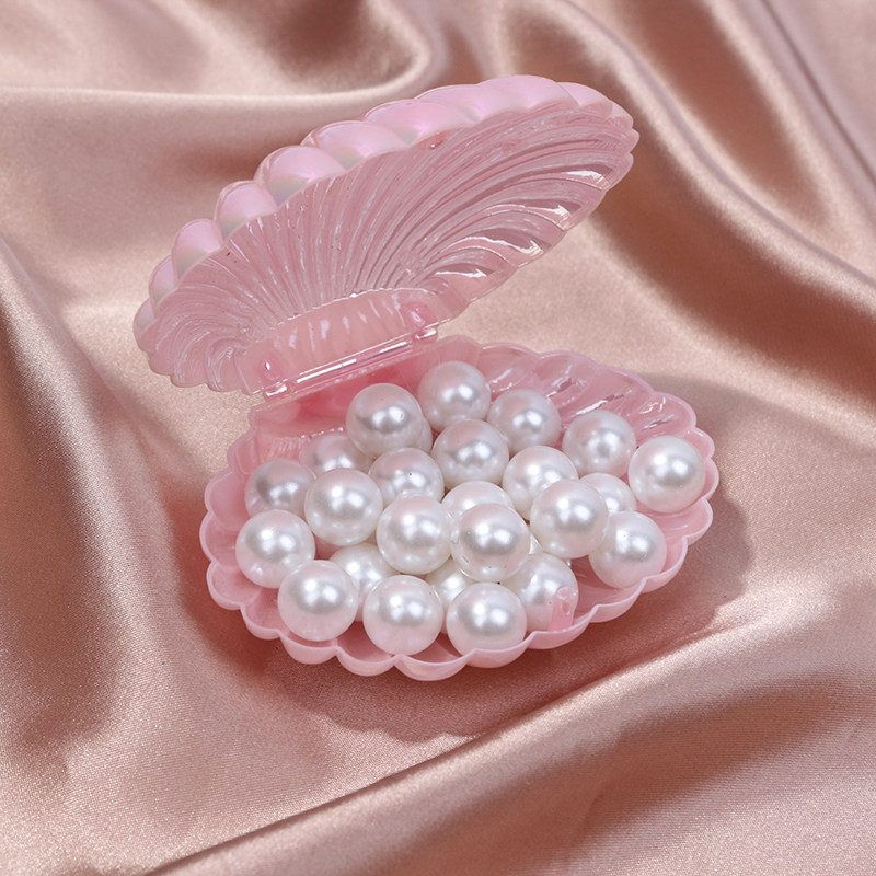 少女粉色贝壳收纳美甲饰品拍摄道具网红房间背景布类