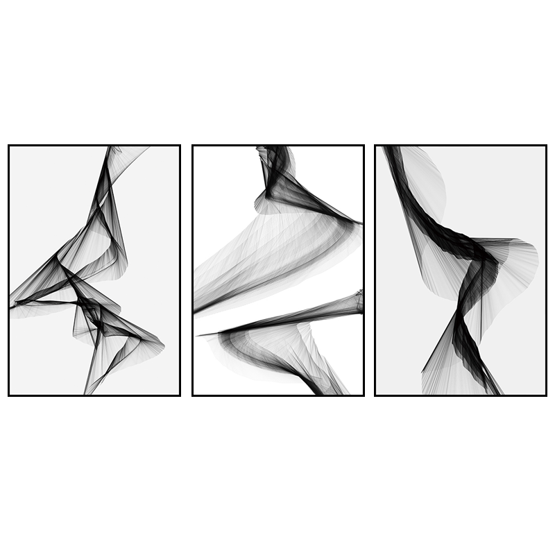 现代简约客厅沙发背景墙挂画艺术玄关壁画黑白抽象餐厅北欧装饰画