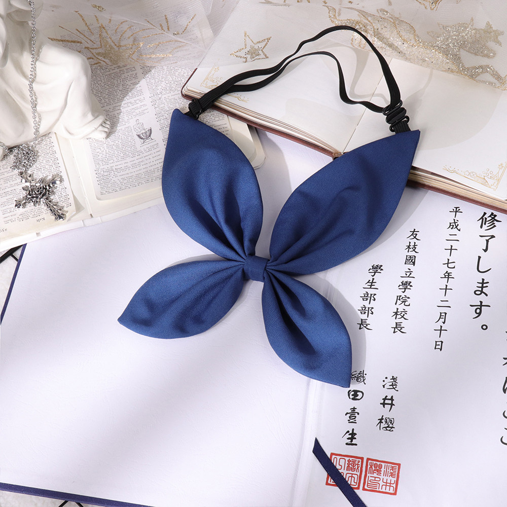 樱花家族包邮红色纯色金鱼草结大领结jk水手领结