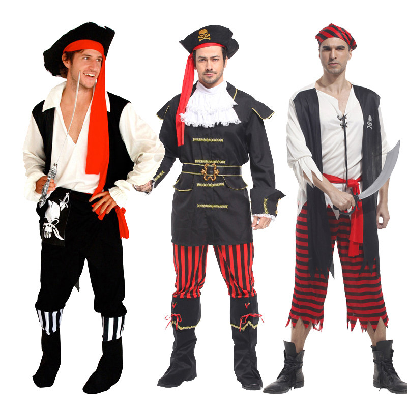 万圣节服装成人海盗船长水手杰克服饰