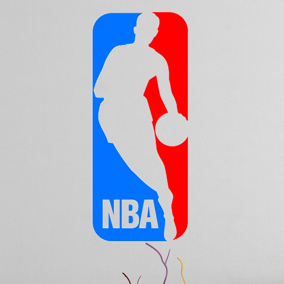 贴纸nba图标标志标示篮球男生寝室宿舍装饰墙贴