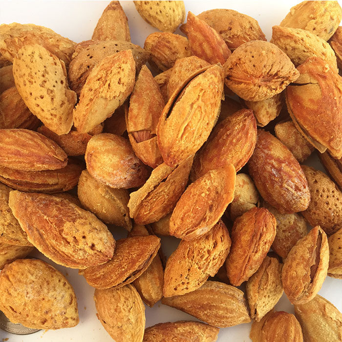 坚果果仁零食两斤500gman纸皮果香带壳椒盐特产杏仁