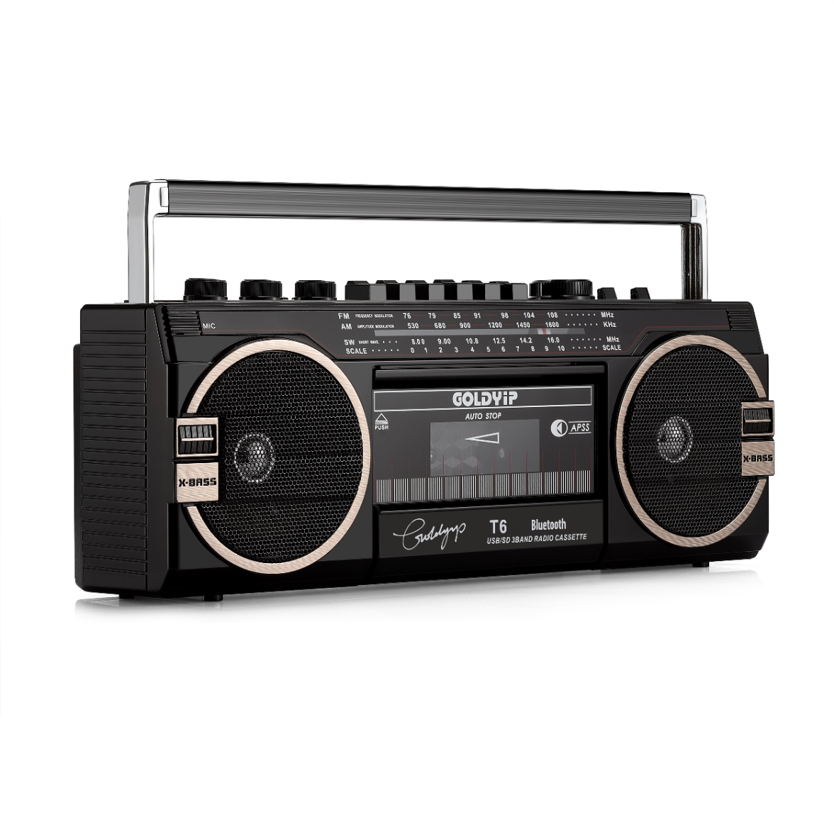 金业t6复古录音机老式怀旧磁带机sd蓝牙收音机收录机