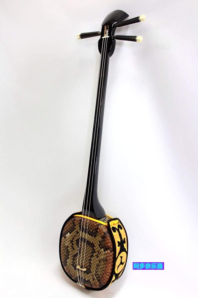 日本进口三味冲绳三线檀木shamisen人造皮三弦吉他三弦