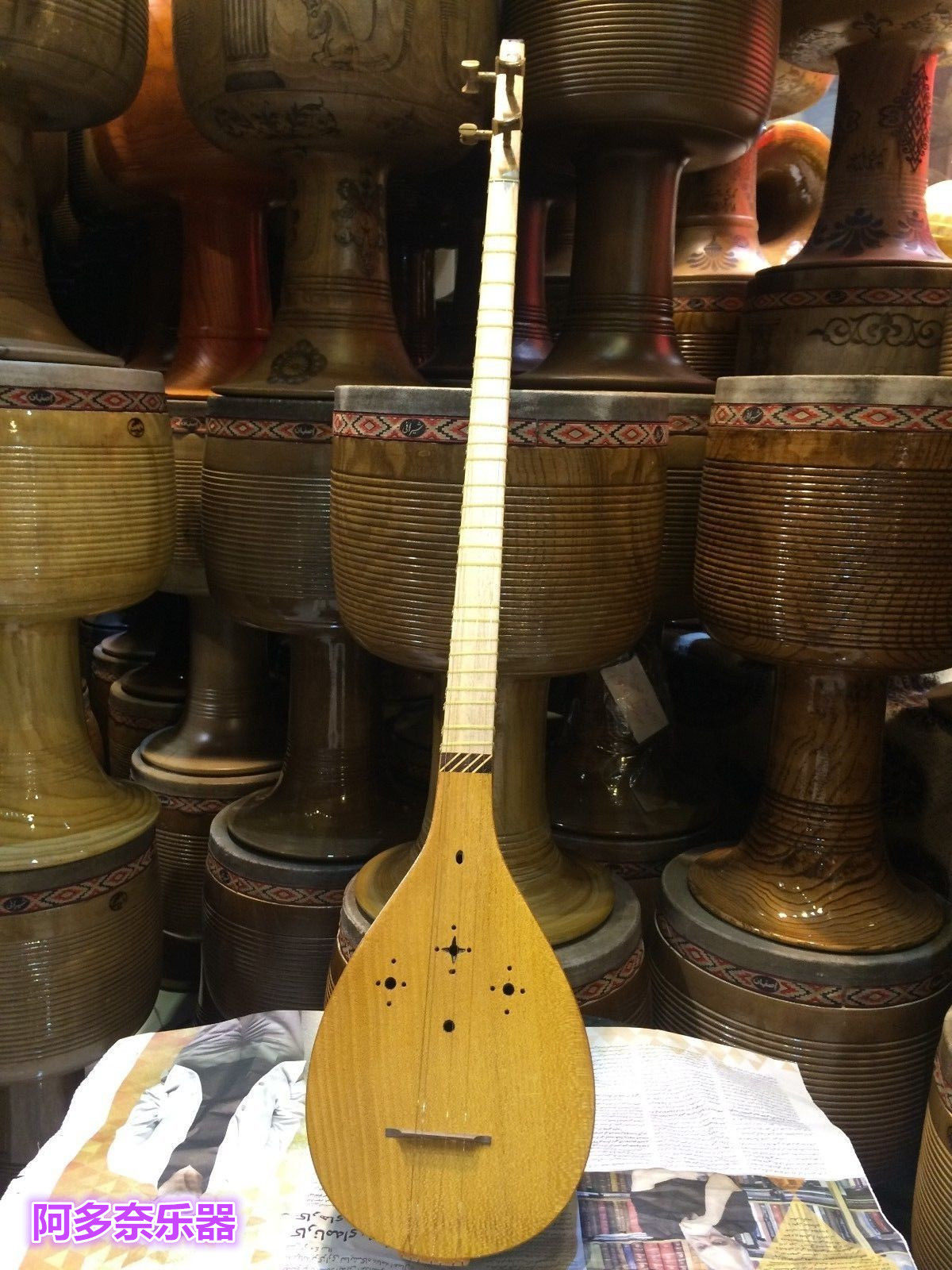 乐器阿联酋进口setar波斯音乐中东送硬琴盒箱原装其它西洋乐器