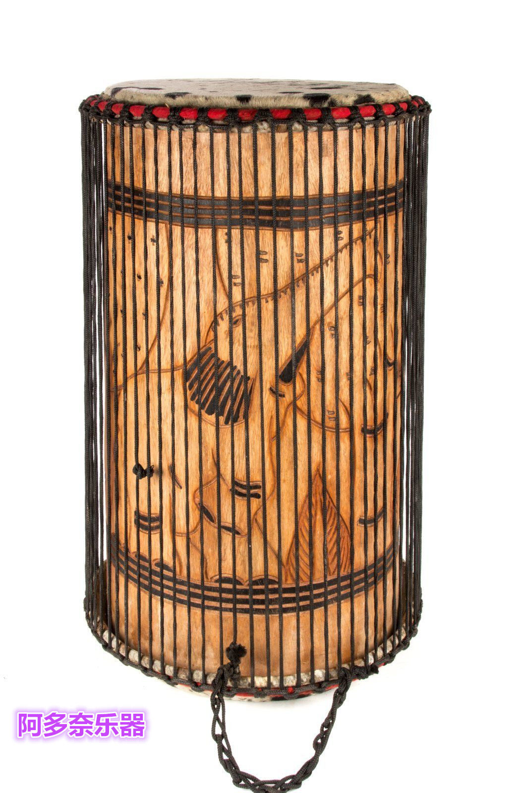 进口西非加纳乐器65cm墩墩dundun低音滚筒敦敦非洲鼓