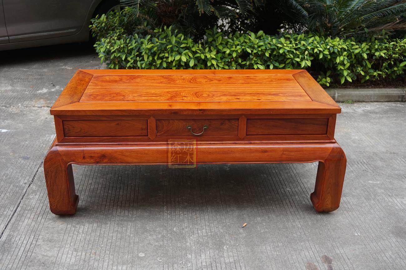 茶几红木森迈缅甸花梨茶桌实木沙发单茶几实用茶几