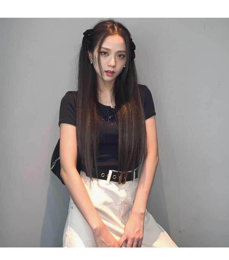 jennie发卡智秀蝴蝶结同款顶头饰发绳小号发带jisoo发饰