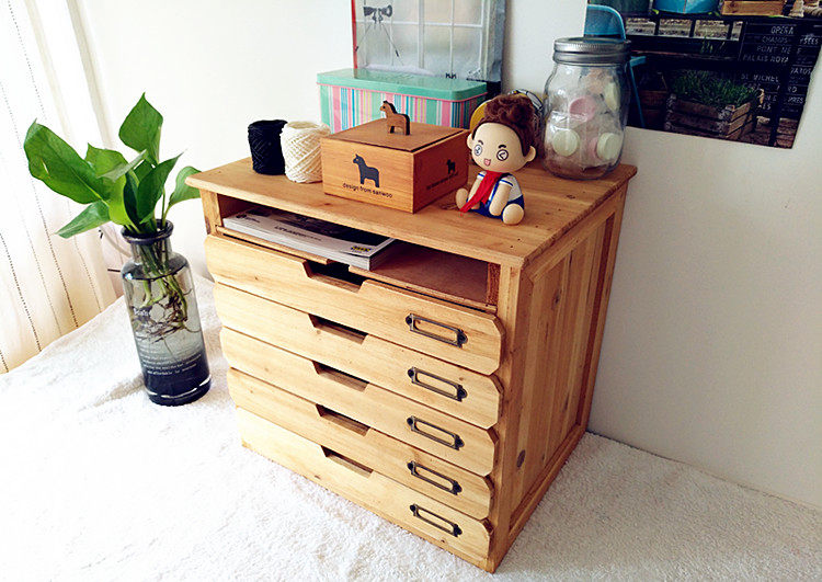 抽屉1格zakka木制收纳办公a4文件桌面多层收纳柜