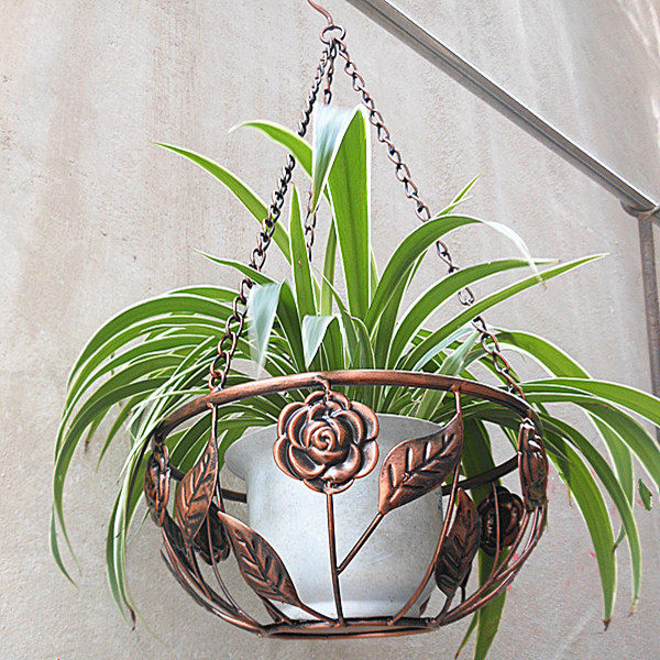 花盆铁艺吊挂悬挂吊篮花架阳台垂吊绿萝吊兰花架
