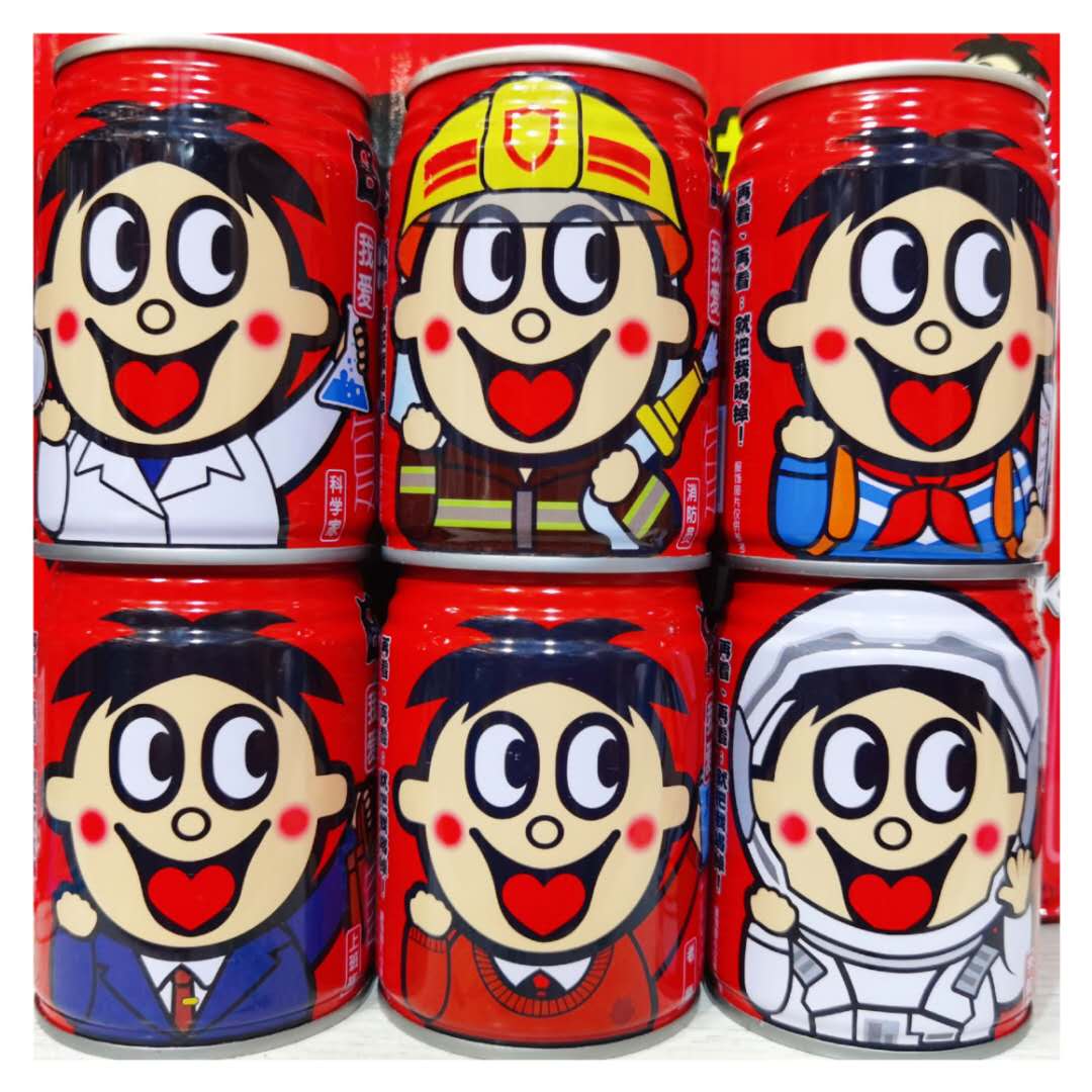 旺仔牛奶加油职业罐装消防员警察医护245ml6罐不重复图案可指定