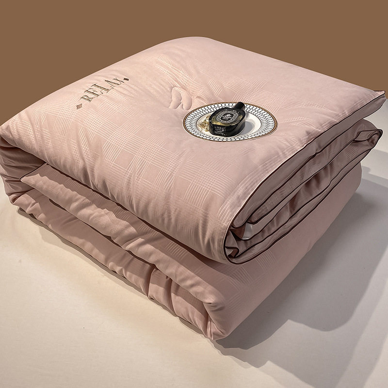 德绒提花大豆纤维春秋加厚舒适单人双人四季化纤被