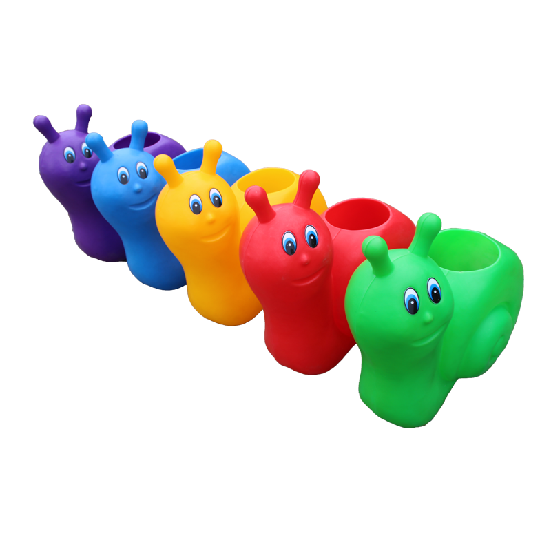 果壳卡通动物幼儿园辅助用品塑料垃圾桶企鹅垃圾箱其他游乐设施