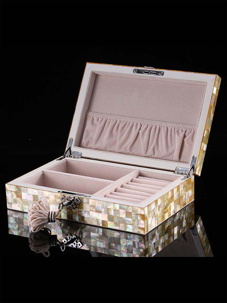 珠宝结婚贝壳首饰盒盒欧式盒礼物收纳梳妆盒饰品公主化妆盒寻美