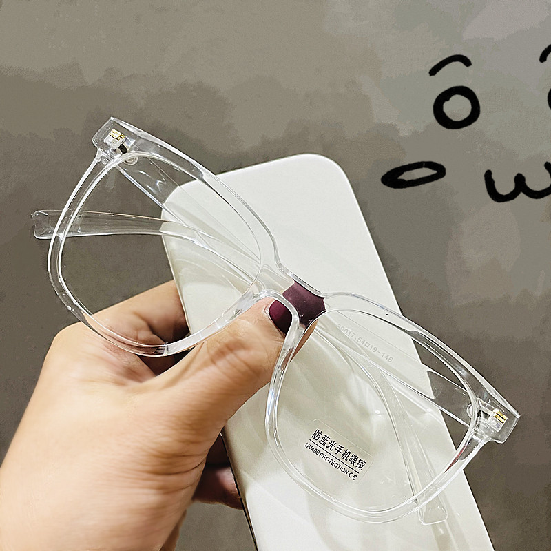 素颜眼镜女韩版透明明眼镜框ins风网红大框可定制成品光学镜