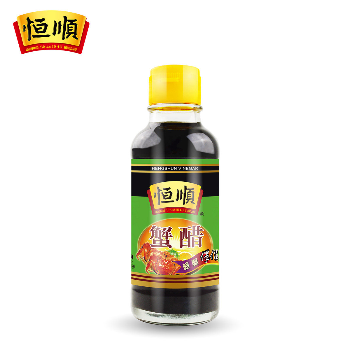恒顺蟹醋155ml 好蟹配好醋 镇江香醋 纯粮酿造食醋 蘸料醋 海鲜醋