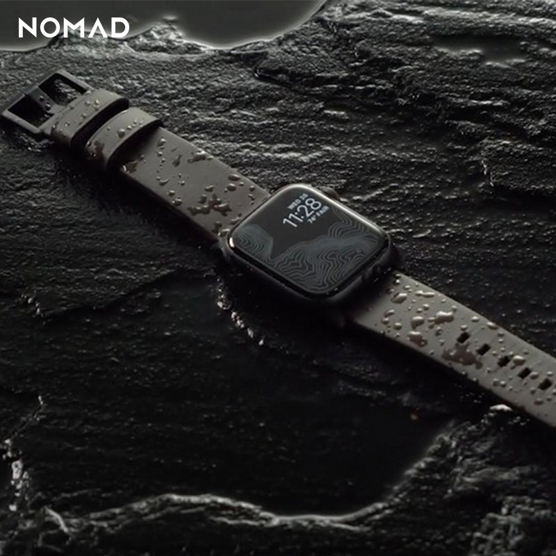 nomad适合苹果手表appleiwatch7654防水简约小牛皮表带4442mm