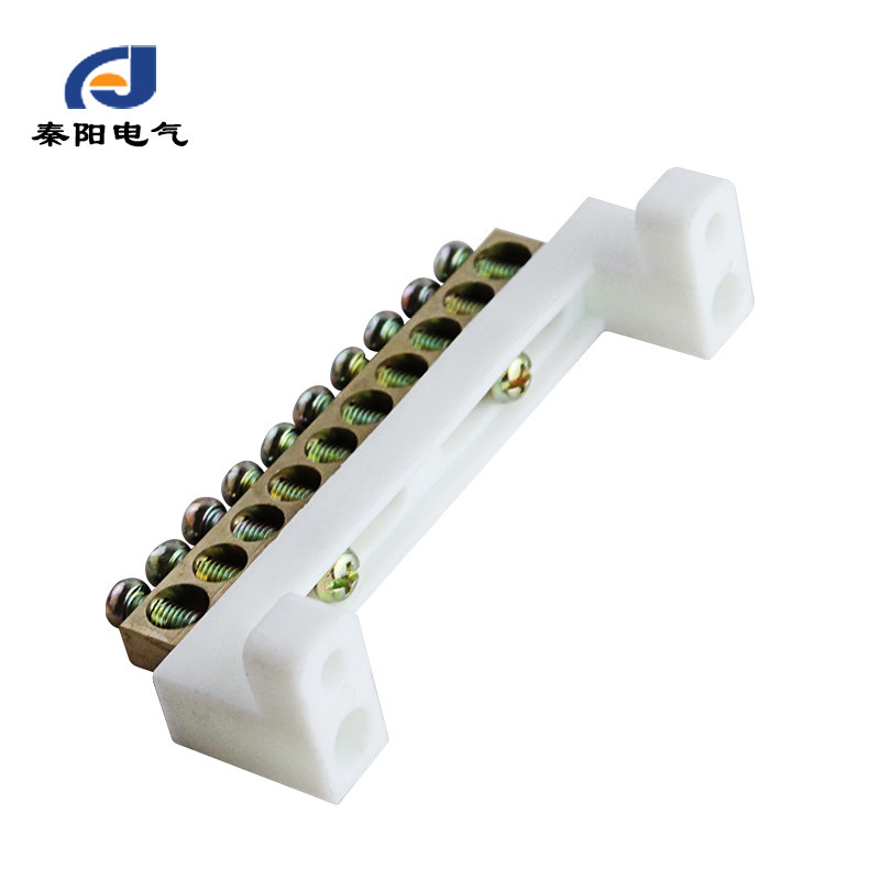 零线排10孔10位零地排大电流配电箱接零接线端子接地铜排并线器