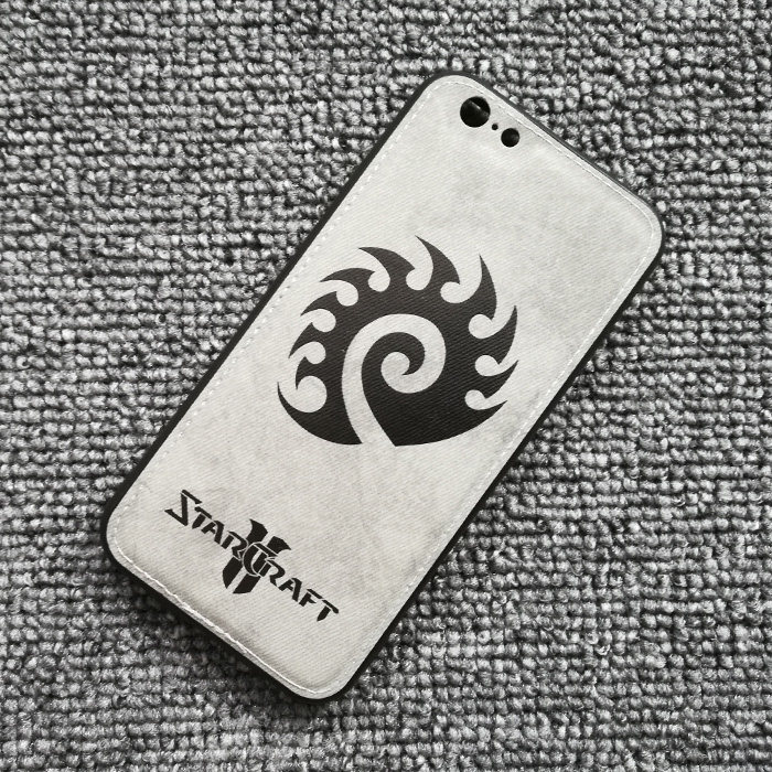 适用于iphone13maxxr星际争霸虫族族人神族标志动漫布纹手机保护套