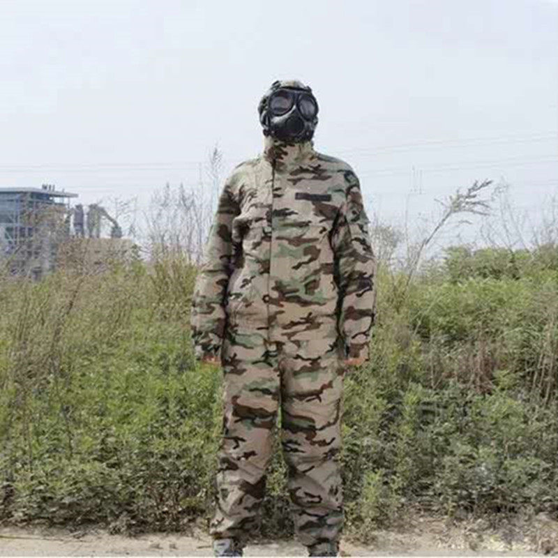 新华fff02分体式防毒衣军绿色防化生化武器迷彩服防护服