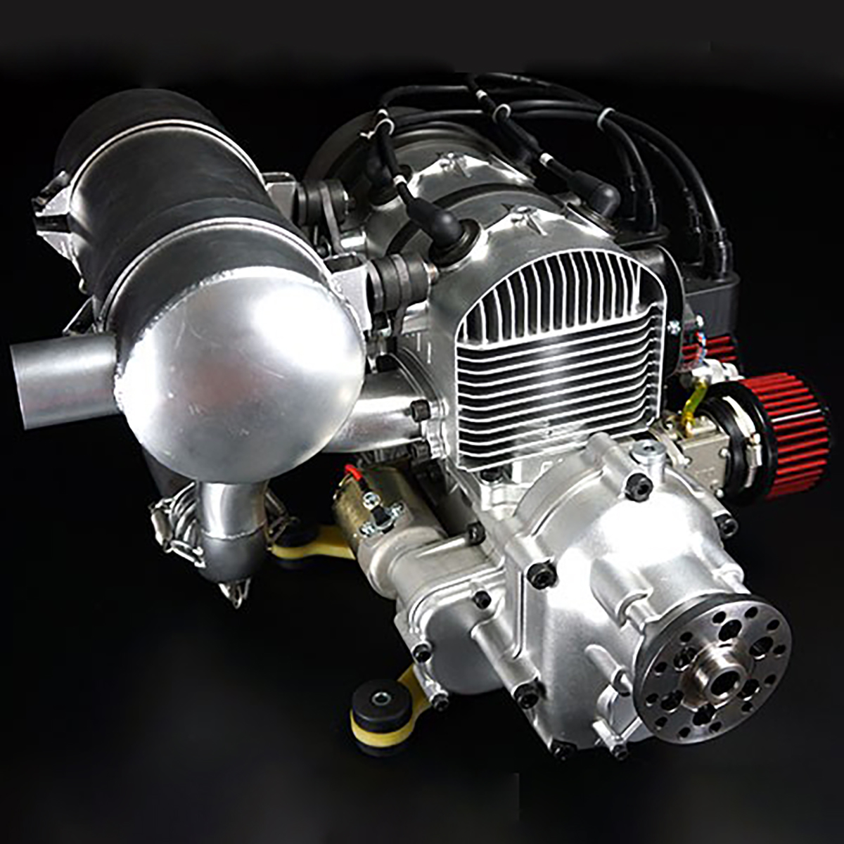 dle430动力伞汽油发动机三角翼滑翔翼轻型飞机双缸强制风冷430cc