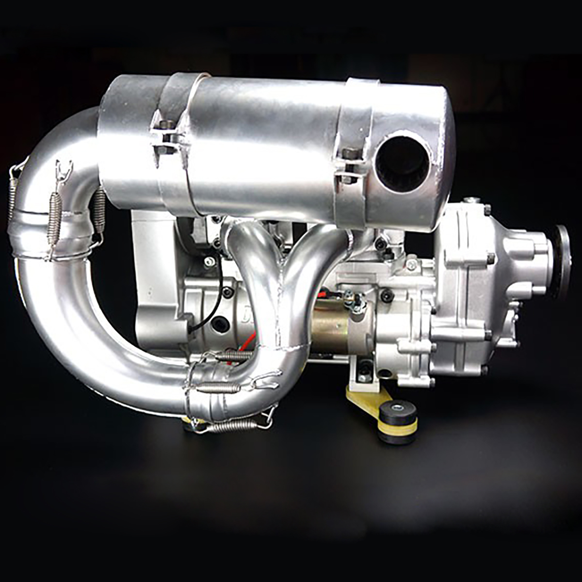 dle430动力伞汽油发动机三角翼滑翔翼轻型飞机双缸强制风冷430cc